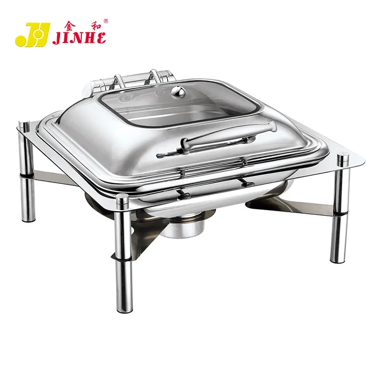 JINHE Thép Không Gỉ Vòng Món Ăn Nóng Điện Giá Rẻ Nhất Bán Buffet Món Ăn Chafing