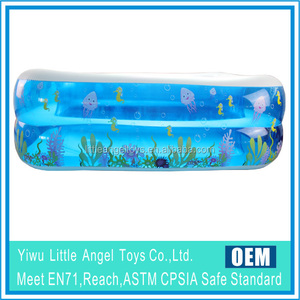 B02 blu PVC portatile gonfiabile rettangolare a tre anelli logo della <span class=keywords><strong>piscina</strong></span> su misura <span class=keywords><strong>fondo</strong></span> gonfiabile <span class=keywords><strong>per</strong></span> cortile esterno - Product Image 4