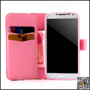 Sản xuất OEM Cartoon Painted da phone <span class=keywords><strong>case</strong></span> cho Samsung <span class=keywords><strong>S4</strong></span>/<span class=keywords><strong>I9500</strong></span>, Mobile leather <span class=keywords><strong>case</strong></span> - Product Image 2