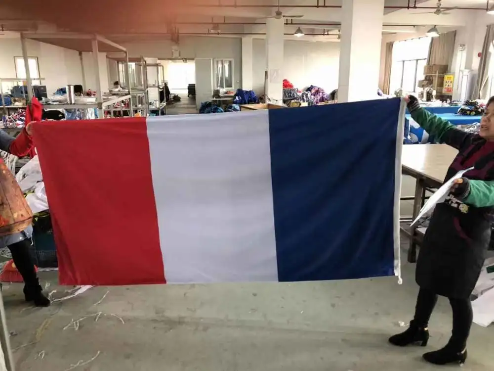 Vente entière 100% polyester France drapeau national
