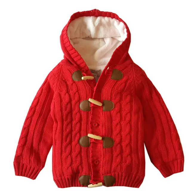 Europese en Amerikaanse stijl Winter katoenen draad kinderen dik toegevoegd fluwelen meisjes jongens vest trui