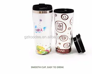 Лидер продаж, изолированные пластиковые кофейные чашки без бисфенола А с бумажной вставкой
