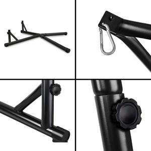 Soporte <span class=keywords><strong>para</strong></span> silla <span class=keywords><strong>colgante</strong></span> al aire libre, <span class=keywords><strong>hamaca</strong></span> con marco de acero en forma de soporte con <span class=keywords><strong>base</strong></span> "X" negra - Product Image 5