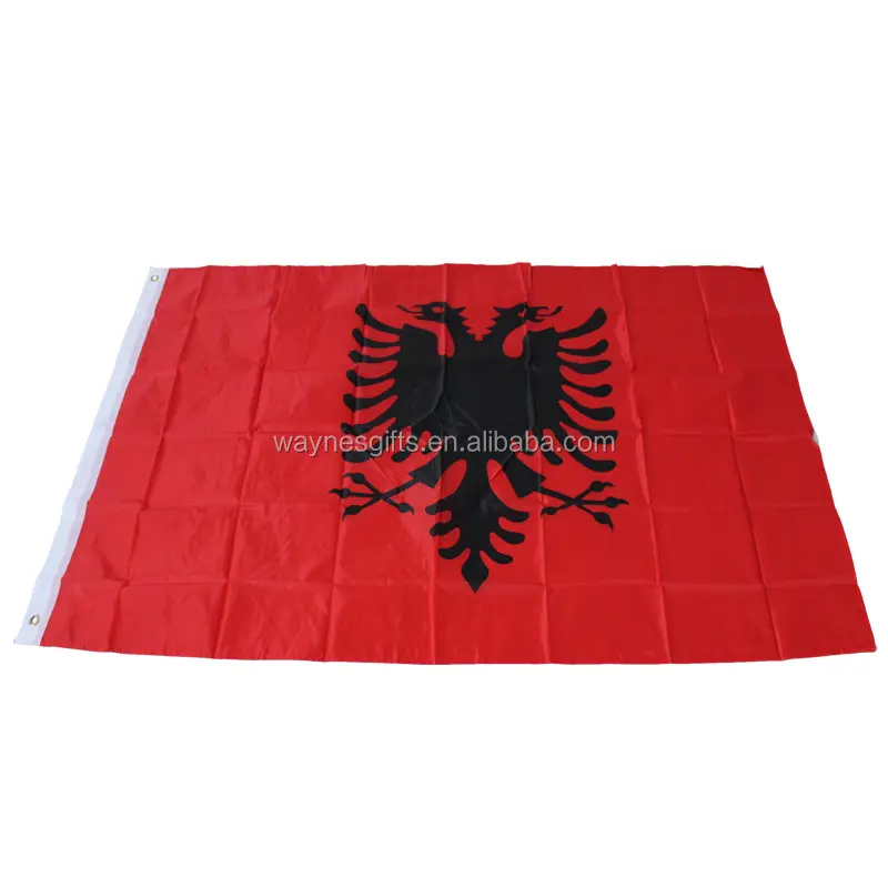 Prezzo di fabbrica all'ingrosso Albania bandiera nazionale bandiera del paese