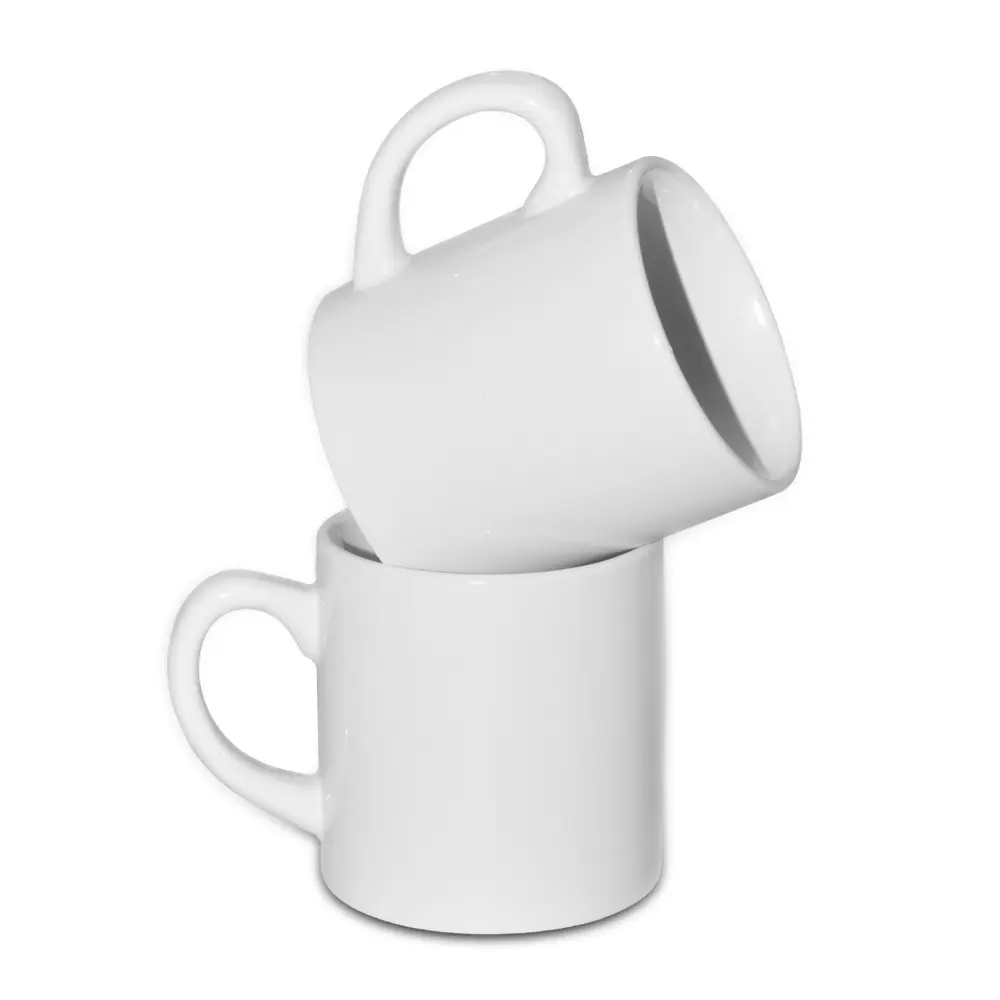 Caneca de café subolmação cerâmica 6 oz, tamanho pequeno branco