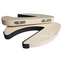 Support de rangement pour planche de surf en bois Support de surf mural en contreplaqué avec matière plastique