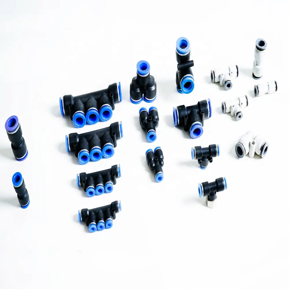 Low Price 4/5/6/8/9/10/11/12/14/15ミリメートルPneumatic Push-QuickでConnector Push Fittings Connections Adaptors