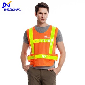 Cremallera Frontal De Utilidad Inspector De Seguridad de alta Visibilidad <span class=keywords><strong>Chaleco</strong></span> Reflectante Con Tiras - Product Image 4