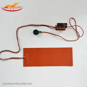 24v 12v 120v 220v 200 Degree Industrial Flexible Silicone Rubber Heating Pad Plate Heater With Thermostat