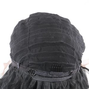 Color Loose Wavy Synthetic <strong>Wigs</strong> Front <strong>Wigs</strong> for Black Trendy L Part Glueless Synthetic Lace Women Wholesale Natural Black Long - Product Image 3