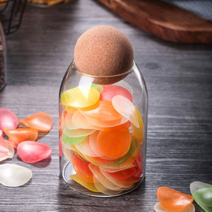 Nhà bếp <span class=keywords><strong>container</strong></span> thực phẩm thủy tinh lưu trữ chai & lọ với Vòng bóng Nút Chai Nắp - Product Image 3