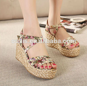 colorido diseño de zapatos de las mujeres sandalias cuñas 2014ph2912 - Product Image 1