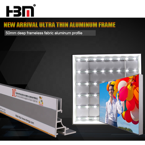 Sistem Banner Kain Tegangan Satu Sisi Profil Aluminium Kotak Cahaya 50mm - Product Image 4