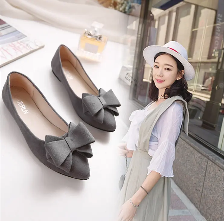 Produk Tiongkok Wanita Cantik Sepatu Mewah Wanita Flat Wanita A1188