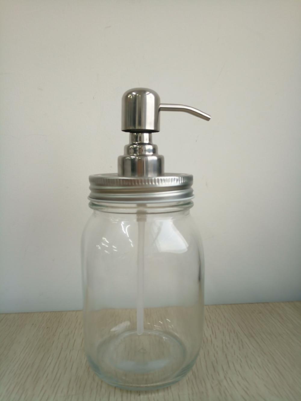 16oz Custom Hand Soap Bottle Mason Glass Jars For Liquid Soap