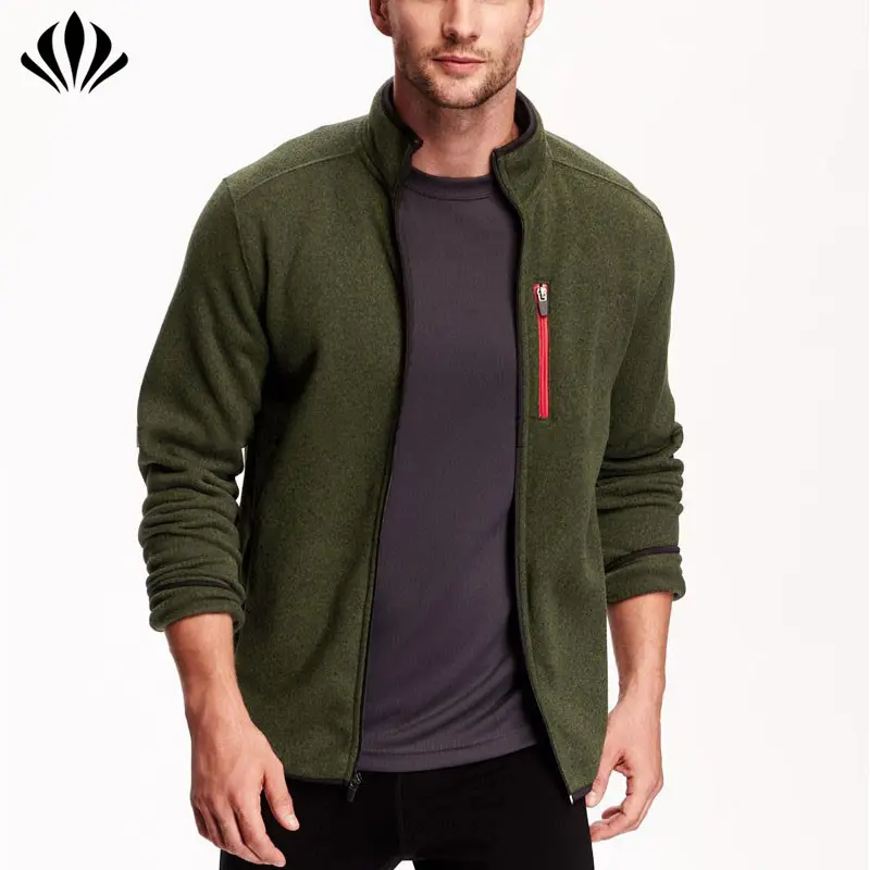 कारख़ाना कस्टम लोगो ठोस रंग Streetwear ज़िप ऊन Sweatshirt के कोट आदमी गर्म जिपर जैकेट सर्दियों