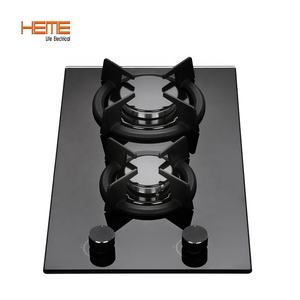 موقد بوتاجاز غاز من مادة الزجاج المقسى مع تركيب مدمج وموقد 2 شعلة (من من من مادة الزجاج المقسى) - Product Image 1