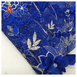 China Manufacturer Best Selling 3d Embroidery French Beaded Fabric Bridal Luxury Soft Tulle Lace