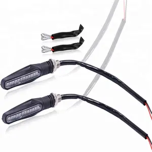 Universal flowing water flicker led motorcycle turn signal Indicators Blinkers Flexible Bendable Amber light lamp