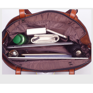 Sac fourre-tout vintage en cuir PU huilé personnalisé pour femme, sacs à main <span class=keywords><strong>de</strong></span> créateur pour femme, sacs fourre-tout pour voyage, rendez-vous et usage quotidien - Product Image 6