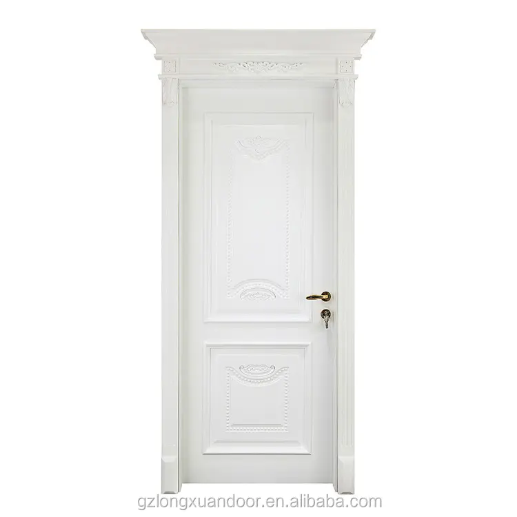 High quality teak wood doors polish color for country houses home door ornaments