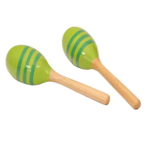 Houten Behandeld Maraca Rattle Shaker Percussie Muziekinstrument