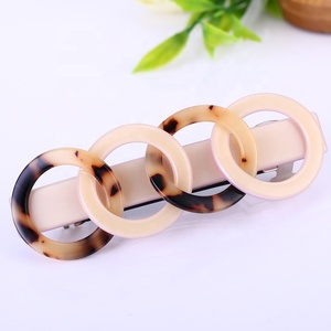 New Design Amusing Four <strong>Rings</strong> Hair <strong>Clip</strong> High Quality Cellulose Acetate Hair <strong>Clip</strong> for Women - Product Image 2