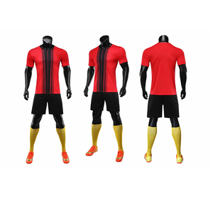 2019-20 special offer Sublimation soccer uniform white OEM blue Football shirt custom made - Product Image 3