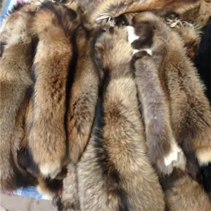 High quality natural raccoon fur skins