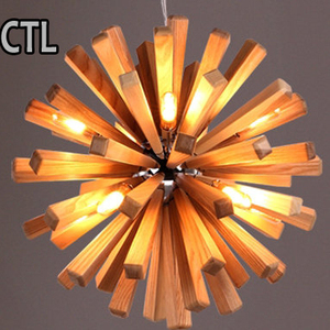 Su misura grande <span class=keywords><strong>legno</strong></span> pendente luce fatta a mano nordico moderno <span class=keywords><strong>lampadario</strong></span> in <span class=keywords><strong>legno</strong></span> <span class=keywords><strong>naturale</strong></span> per Hotel Villa - Product Image 4