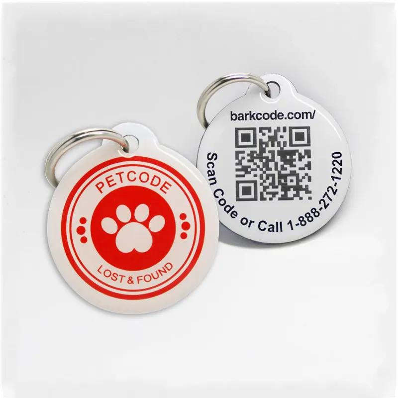 Metalen Hond Naam Tags Met Qr Gedrukt Logo