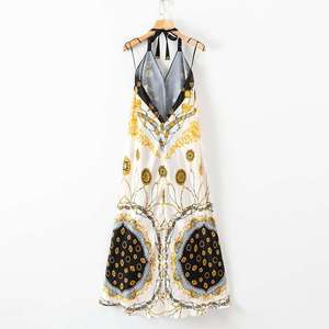 Vestidos de verão femininos, vestidos sensuais, bonitos, femininos, com corrente costas nuas, europa - Product Image 4