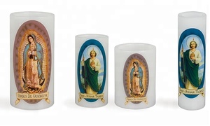 Gerçek balmumu virgen de guadalupe toplu meksika dini alevsiz mumlar - Product Image 5