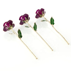 <span class=keywords><strong>Rose</strong></span> artificiali rosa naturali naturali intagliate oro <span class=keywords><strong>24K</strong></span> all'ingrosso di alta qualità per regali di san valentino - Product Image 5