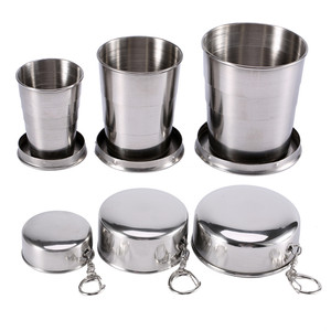 Porte-clés rétractable, tasses et Mugs à café, pour voyage, en acier inoxydable, portables, pour sport en plein air, 75, 140, 240ML - Product Image 2