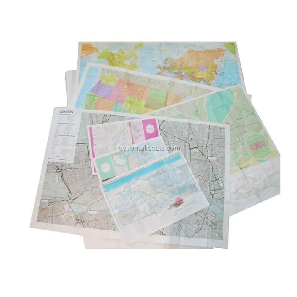 Leggero Ad Alta resistenza Allo Strappo impermeabile di colore completo di stampa personalizzata tyvek mappa del mondo