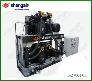 Shangair 83sh 30~40bar serie de alta presión compresores de aire para el soplado de botellas de pet de dos etapas de pistón