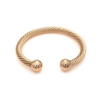 Bijoux en or sur mesure brésiliens, bracelets en acier doré simple 18 carats, designs de bijoux d'Arabie Saoudite