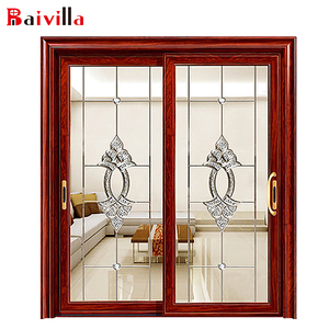<span class=keywords><strong>Puerta</strong></span> Principal de Aluminio con <span class=keywords><strong>Doble</strong></span> Vidrio y Diseño de Rejilla, con Puertas Corredizas <span class=keywords><strong>para</strong></span> Cocina - Product Image 4