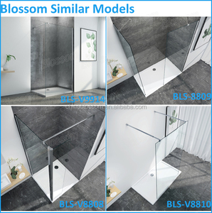 Semplice <span class=keywords><strong>Bagno</strong></span> Bs6206 2 Pezzo A Piedi In Vetro Fisso Senza Cornice di Estensione Dello Schermo <span class=keywords><strong>Doccia</strong></span> - Product Image 6