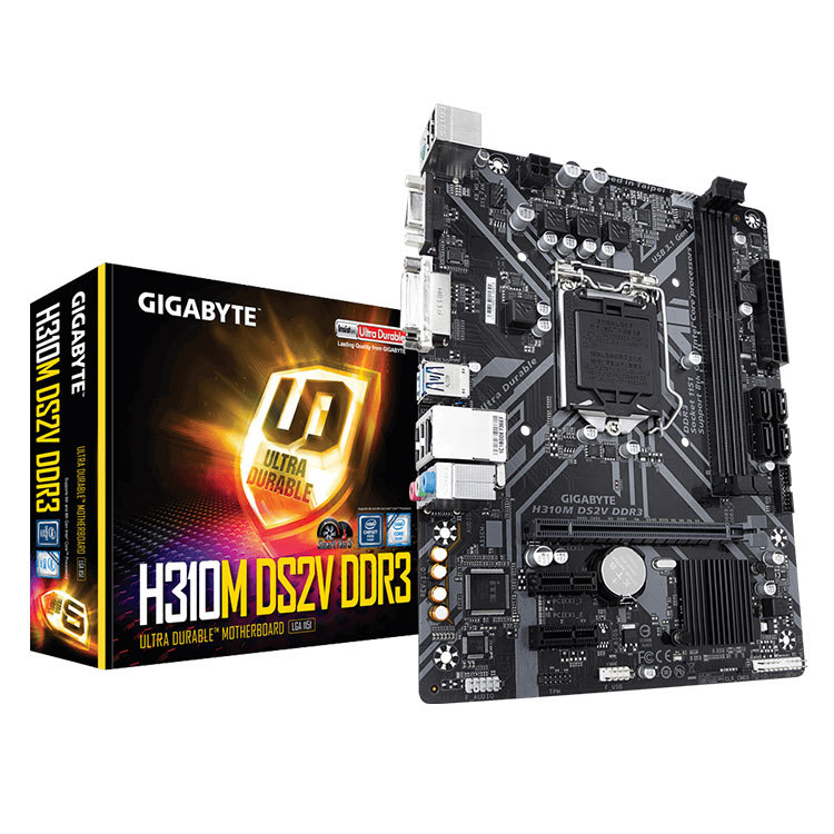 GIGABYTE Intel H310M DS2V DDR3 32GB LGA1151 Micro ATX 4 x SATA 6 ГБ/сек. материнская плата