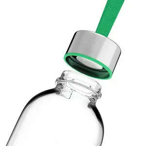 10 盎司饮料玻璃瓶与提升不锈钢帽水瓶玻璃材料批发