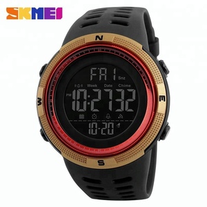 Montre-bracelet sport numérique étanche <span class=keywords><strong>Skmei</strong></span> <span class=keywords><strong>1251</strong></span> de marque propre, bon marché, chronographe, or et noir, pour hommes, best-seller - Product Image 3