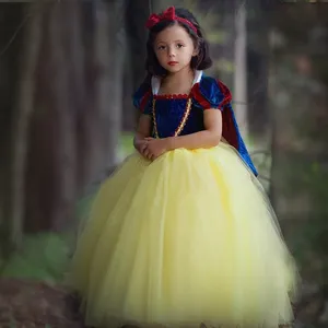 Mädchen Prinzessin Kleider Schnee wittchen Kostüm Phantasie Halloween Mädchen Party Kleider