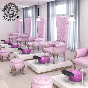رخيصة تستخدم الوردي مسمار المعدات الكهربائية كرسي تدليك للقدم الكراسي كرسي العرش مانيكير كرسي باديكير
