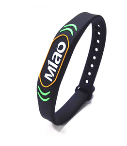 Braccialetti NFC Mini Regolabili con Codice <span class=keywords><strong>QR</strong></span> Stampato, Comodi Braccialetti RFID in Silicone per Bambini - Product Image 1