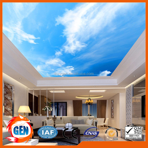 Hot Bán Phòng Khách Bức Tường Và Trần Nhà Trang Trí Sky Đám Mây Thiết Kế Cách Âm Không Thấm Nước PVC Stretch Trần Phim Tài Liệu - Product Image 4