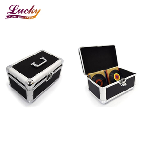 Nhôm Xách Tay <span class=keywords><strong>7</strong></span> inch Ghi Lại Trường Hợp Giữ 200 <span class=keywords><strong>LP</strong></span> Vinyl Album Carry Box - Product Image 2
