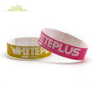 2026 Eago Promos Personalized Tyvek Paper Bracelets Barcode Festival Tyvek Wristbands