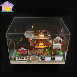Maison de poupée professionnelle Diy, maison de poupée en bois faite à la main - Product Image 3